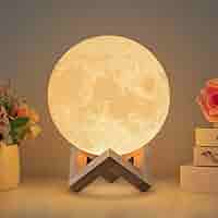 gloture 浮く　リアルな満月　間接照明　3Dプリント13cm おしゃれ充電 51mED4nYuUL.jpg_BO30,255,255,